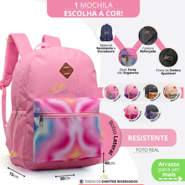 Kit Material Escolar Feminino Completo