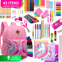 Kit Material Escolar Feminino Completo
